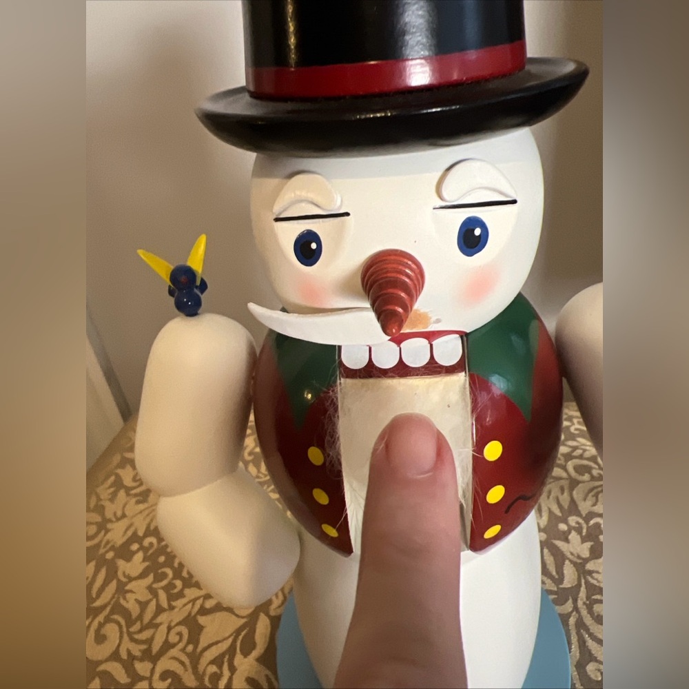 Old World Christmas Collectors Club EM Merck Signed 7295 Snowman 11” - Picture 4 of 16